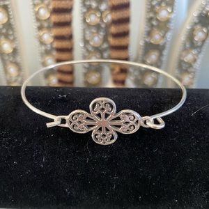 Vintage Sterling Silver Celtic Clover Bracelet